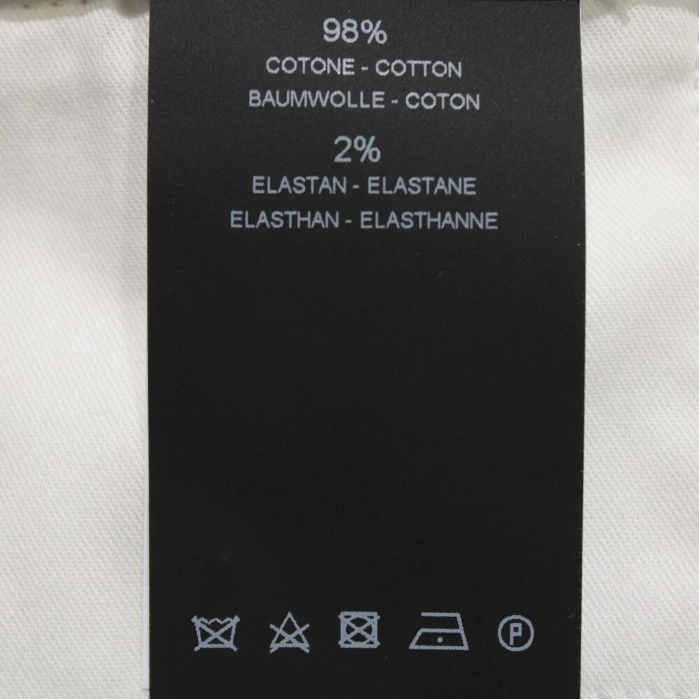 PT Torino NWT Chinos / Casual Pants Size 52 (US 36) Slim Fit Ivory Cotton Blend